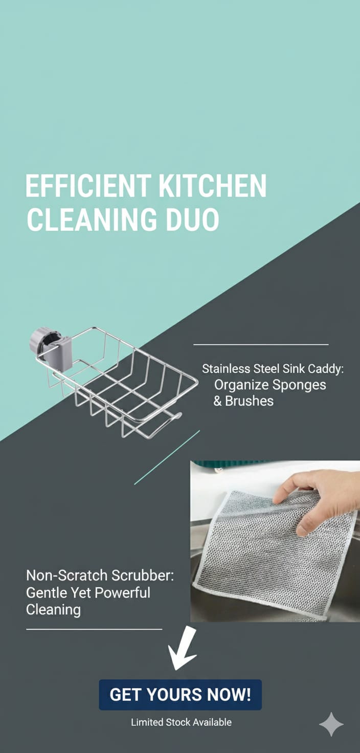 Sink Organizer With Scrubber