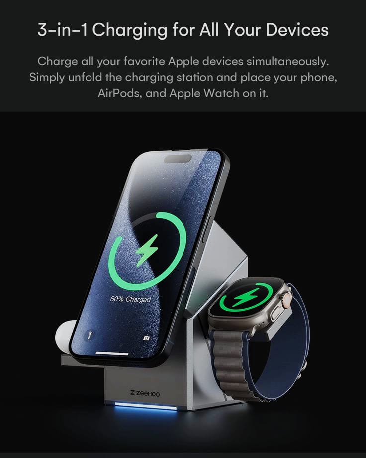 IPHONE 3 IN 1 CHARGING STATION