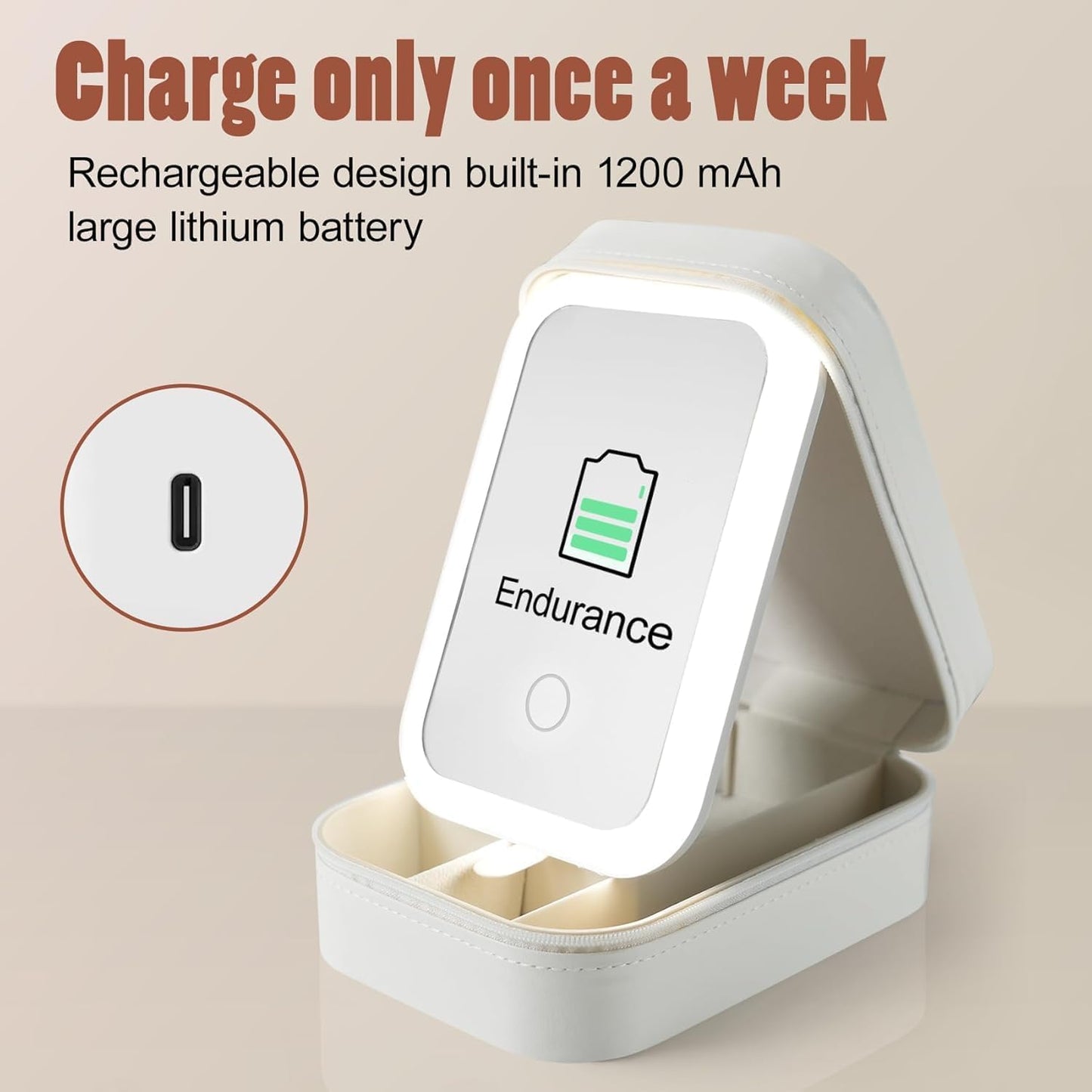 MAKEUP ORGANIZER WITH LED